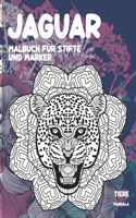 Malbuch für Stifte und Marker - Mandala - Tier - Jaguar