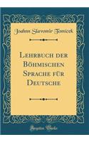Lehrbuch der Böhmischen Sprache für Deutsche (Classic Reprint)