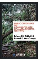 Public Officers of the Commonwealth of Massachusetts 1993-1994