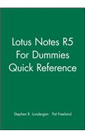 Lotus Notes 5 For Dummies Quick Ref