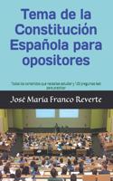 Tema de la Constitución Española para opositores