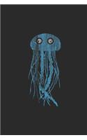 Blue Jellyfish: Jellyfish Notebook, Dotted Bullet (6" x 9" - 120 pages) Animal Themed Notebook for Daily Journals, Diary, and Gift