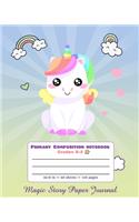 Primary Composition Notebook Grades K-2 Magic Story Paper Journal