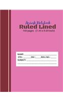 Amiesk Notebook - Ruled Lined Notebook - 140 pages (7.44 x 9.69 inch)