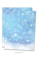 Stationary Paper: Snowflakes Stationery Letter Paper, Set of 25 Sheets Christmas Designs for Writing, Flyers, Copying, Crafting, Invitations, Party, Office, Events, a