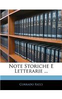 Note Storiche E Letterarie ...
