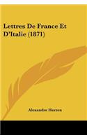 Lettres De France Et D'Italie (1871)
