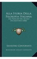 Alla Storia Della Filosofia Italiana