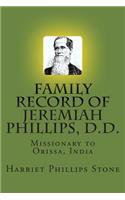 Family Record of Jeremiah Phillips, D.D.