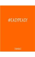 Notebook for Cornell Notes, 120 Numbered Pages, #easypeasy, Orange Cover: For Taking Cornell Notes, Personal Index, 8.5x11, Hashtag Series, Genius Edition
