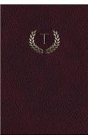 Monogram "t" Grid Notebook: 150 Page Sketchbook Scrapbook Notebook