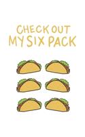 FITNESS Taco Six Packs: Dot Grid FITNESS Taco Six Packs / Journal Gift - Large ( 6 x 9 inches ) - 120 Pages -- Softcover