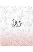 Liv's Big Ideas: Personalized Notebook - 8x10 Lined Women's Journal