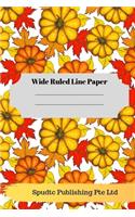 Fall and Thanksgiving Theme Wide Ruled Line Paper