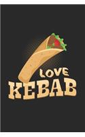 Love Kebab: 6x9 Kebab - dotgrid - dot grid paper - notebook - notes