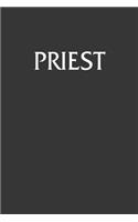 Priest Notebook: Lined Journal, 120 Pages, 6 x 9, Affordable Gift Journal Matte Finish