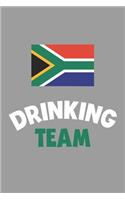 Drinking Team Notebook: Lined Journal, 120 Pages, 6 x 9, South Africa Flag Beer Olympics Gift Journal Matte Finish