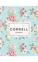 Cornell Notebook: Floral Print - 120 White Pages 8.5x11" - Note Taking System(1 Efficient Note Taking)