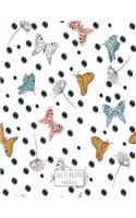 sketchbook: Butterfly in the garden on white cover (8.5 x 11) inches 110 pages, Blank Unlined Paper for Sketching, Drawing, Whiting, Journaling & Doodling(2 Butterfly on White Sketchbook)