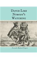 French Writing Notebook Seyes Style (Grands Carreaux) French Ruled Paper: Dog and Cat Dancing - Dance Like Nobody's Watching Whimsical Animals