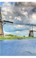 Windmills in Kinderdijk Dutch Netherlands Journal: Take Notes, Write Down Memories in this 150 Page Lined Journal