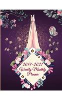 2019-2021 Weekly Monthly Planner: Mindfulness Art Flowers, 8.5" x 11" Three Year Planner Academic 2019-2021 Calendar NoteBook (36 Months Calendar Planner)