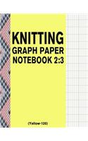 Knitting Graph Paper Notebook 2: 3 (Yellow-120): 120 Pages 2:3 Ratio Knitting Chart Paper