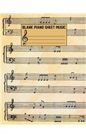 Blank Piano Sheet Music