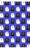 Bullet Journal Notebook for Cat Lovers Black and White Cats in a Row 10