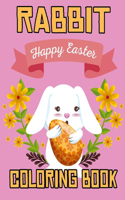 Rabbit happy Easter Coloring Book