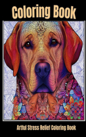 Artful stress relief coloring book: Serene Snouts: Dog Portrait Coloring for Calmness