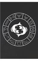 Pisces Notebook 'Zodiac Circle' - Zodiac Diary - Horoscope Journal - Pisces Gifts for Her