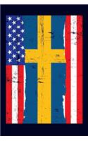 Swedish American Flag Notebook