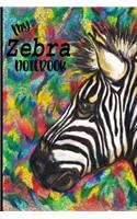 My Zebra Notebook: Zebra Notebook Composition Journal Book Ruled Lined Page Cute Zebra Animal Striped Header for Writing Diary Notes School Work
