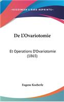 De L'Ovariotomie