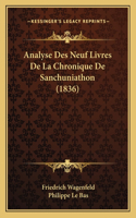 Analyse Des Neuf Livres de La Chronique de Sanchuniathon (1836)