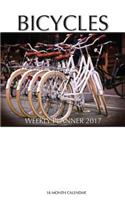 Bicycles Weekly Planner 2017: 16 Month Calendar