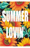 Summer Lovin: summertime notebook, 150 lined pages, 6x9, happy heart