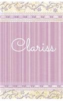 Clariss: Personalized Journal, Name Journal, Blank Lined Diary or Notebook(Elite Journal)