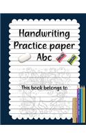 Handwriting practice paper