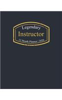 Legendary Instructor, 12 Month Planner 2020: A classy black and gold Monthly & Weekly Planner January - December 2020