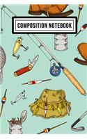 Fishing Wide Ruled Composition Notebook