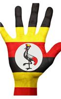 Uganda, Africa Hand Flag Journal