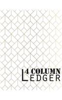 4 Column Ledger: Accounting Ledger Book: Geometric Graphic, for Small Business, Bookkeeping Ledger, Account Book, Accounting Journal Entry Book(4 Book of Journal Entries)