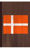 Denmark Flag Journal Notebook: Blank Lined Ruled for Writing 6x9 110 Pages