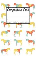 Composition Book: Horse Pattern Notebook with Wide Ruled Pages for Animal Lovers (Exercise Book, Journal)