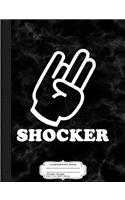 Shocker Hand Composition Notebook: College Ruled 93/4 X 71/2 100 Sheets 200 Pages for Writing