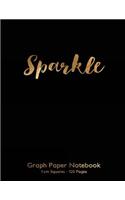 Sparkle Graph Paper Notebook 1 cm squares 120 pages