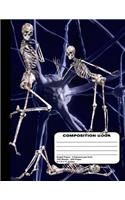 Biology Skeleton Cover Graph Paper Lab Notebook - 200 8 1/2 x 11 Inch Pages