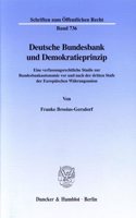 Deutsche Bundesbank Und Demokratieprinzip